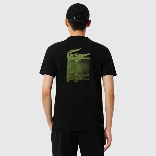 Camiseta Lacoste Negra Hombre