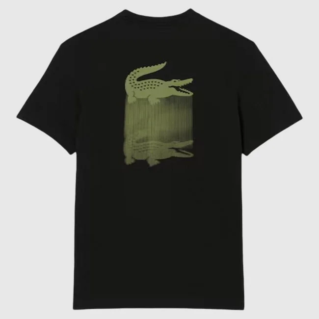 Camiseta Lacoste Negra Hombre