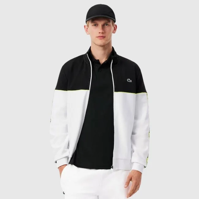 Sudadera Lacoste Blanca y Negra Hombre