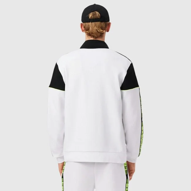 Sudadera Lacoste Blanca y Negra Hombre