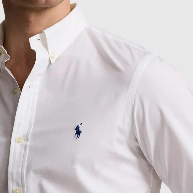 Camisa Ralph Lauren Blanca Hombre
