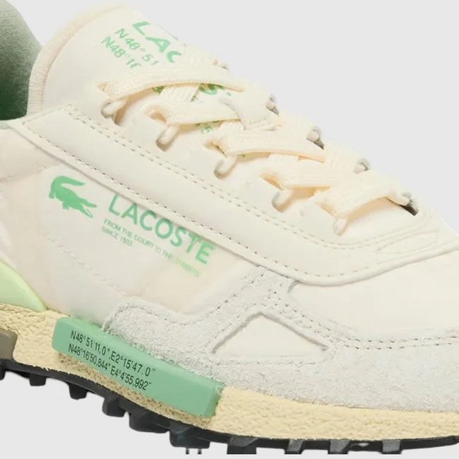 Zapatillas Lacoste Beige y Verdes Mujer