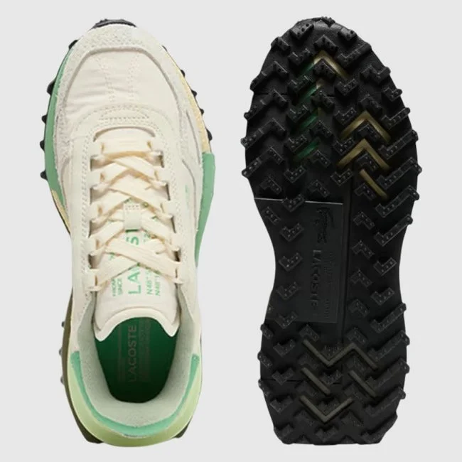 Zapatillas Lacoste Beige y Verdes Mujer