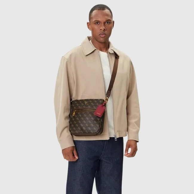 Bandolera Guess Marrón Hombre