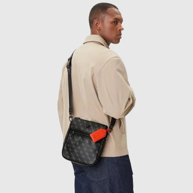 Bandolera Guess Negra Hombre