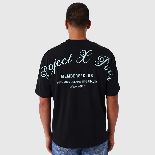 Camiseta Project x Paris Negra Hombre