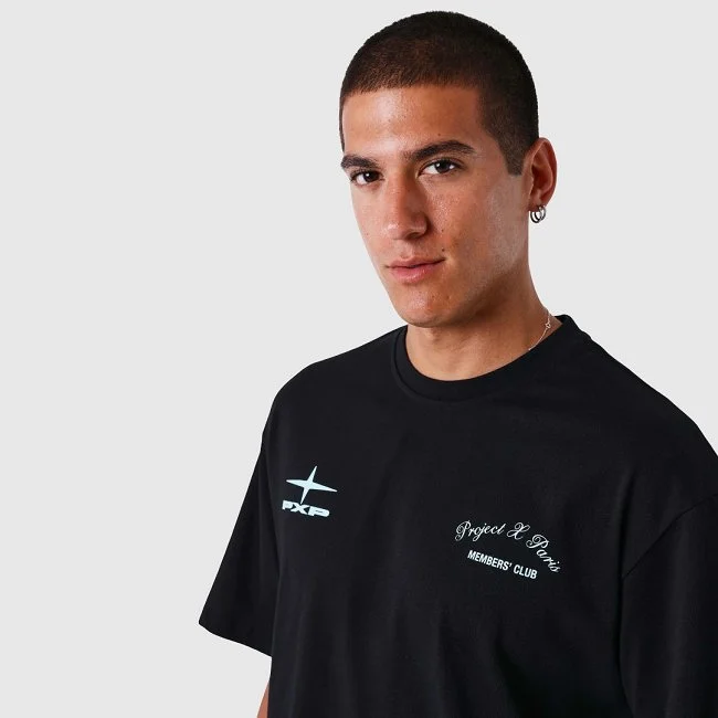 Camiseta Project x Paris Negra Hombre