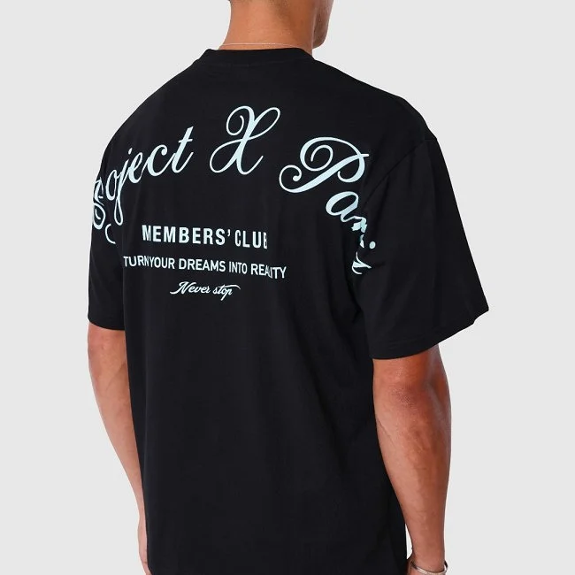 Camiseta Project x Paris Negra Hombre
