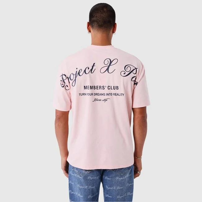 Camiseta Project x Paris Rosa Hombre