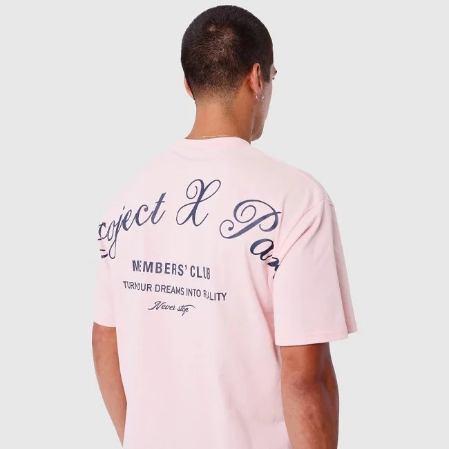Camiseta Project x Paris Rosa Hombre