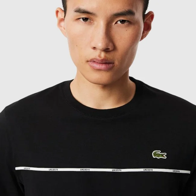 Camiseta Lacoste Negra Hombre