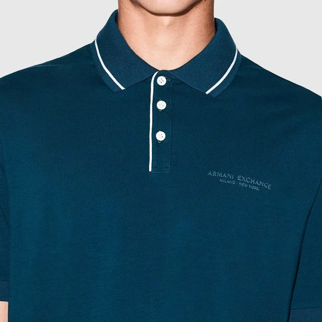 Polo Armani Exchange Azul Hombre