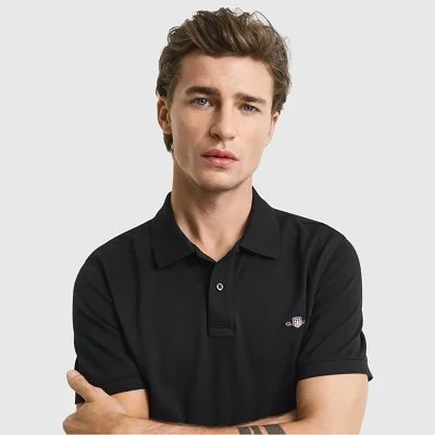 Polo GANT Negro Hombre 2