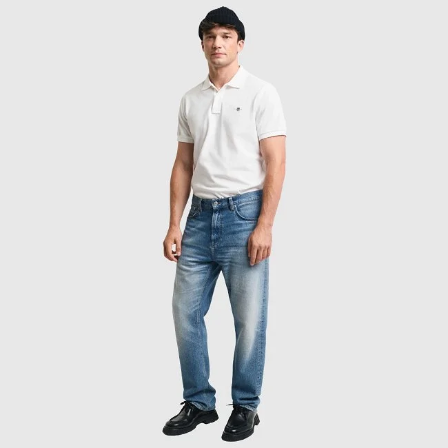 Polo GANT Blanco Hombre Polo GANT Blanco Hombre