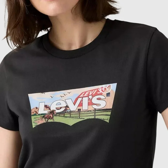 Camiseta Levi's Negra Mujer