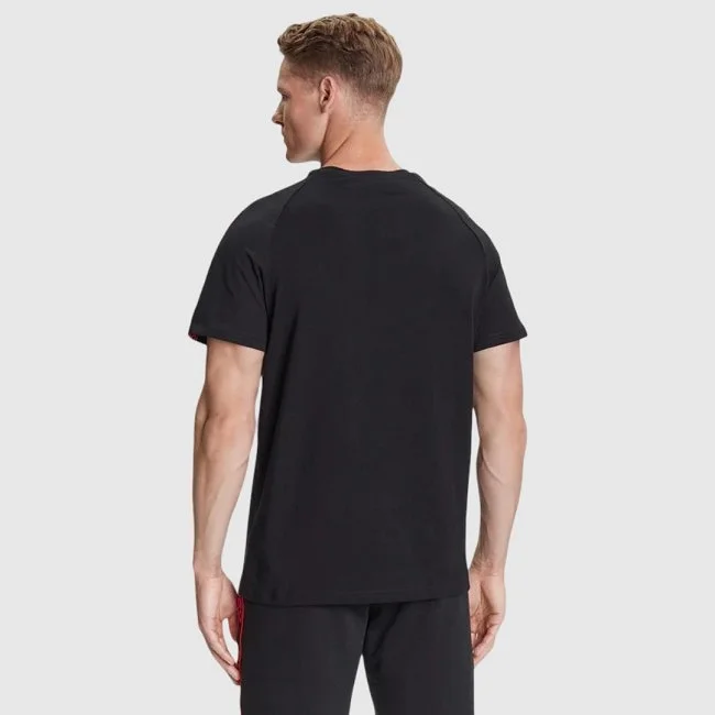 Camiseta Hugo Negra y Roja Hombre