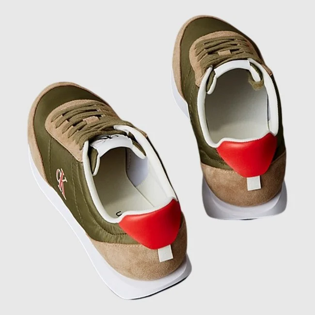 Zapatillas Calvin Klein Kaki y Beige...