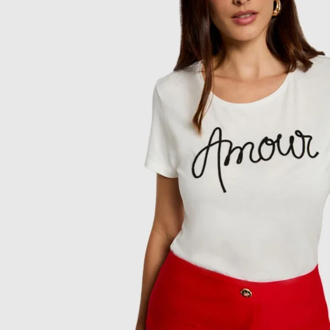 Camiseta Morgan Blanca Mujer