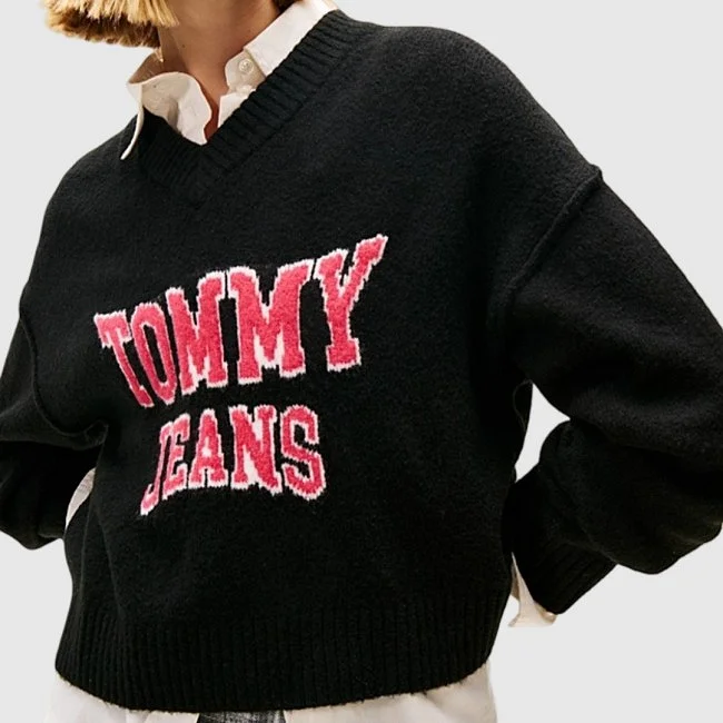 Jersey Tommy Hilfiger Negro Mujer Jersey Tommy Hilfiger Negro Mujer