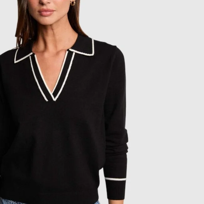 Jersey Morgan Negro y Blanco Mujer