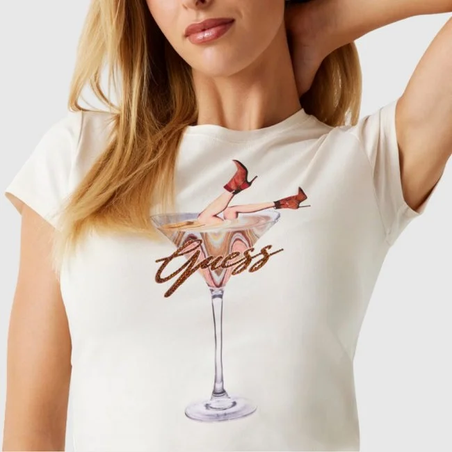 Camiseta Guess Blanca Mujer