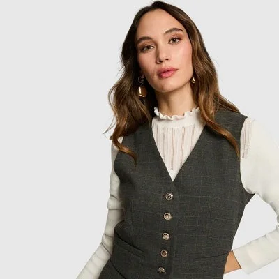 Chaleco Morgan Gris Mujer 2