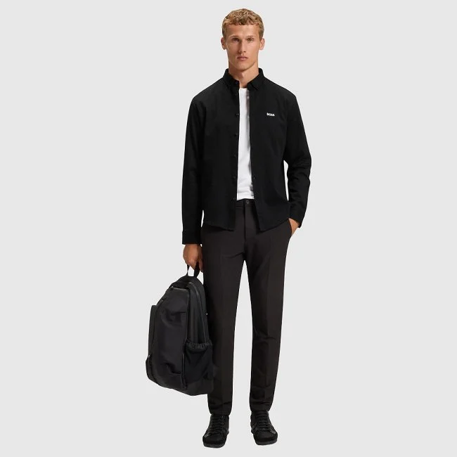 Camisa Boss Negra Hombre