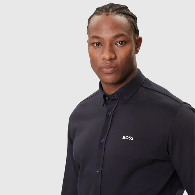 Camisa Boss Azul Marino Hombre