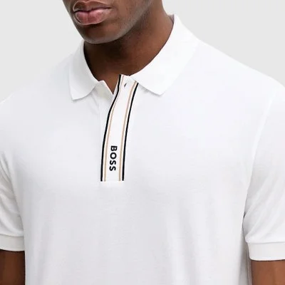 Polo Boss Blanco Hombre 2