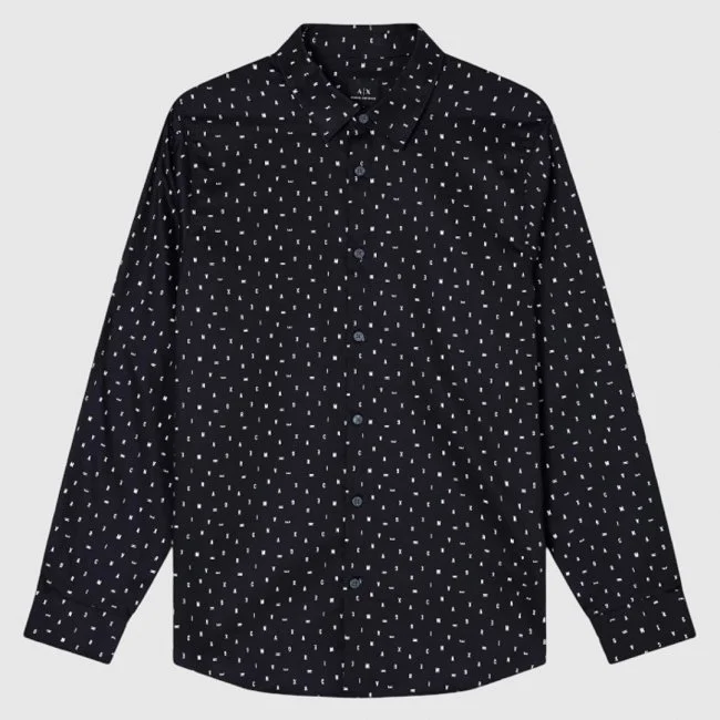 Camisa Armani Exchange Negra Hombre