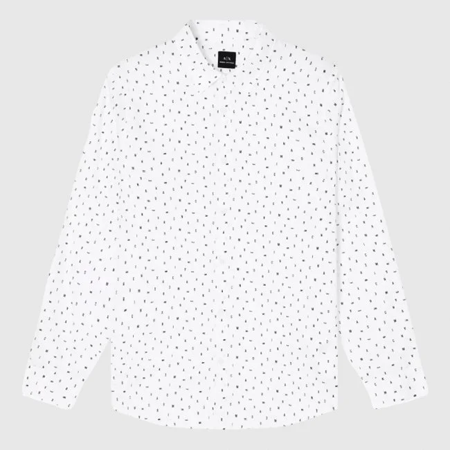 Camisa Armani Exchange Blanca Hombre