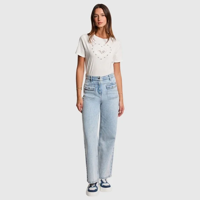 Camiseta Morgan Blanca Mujer