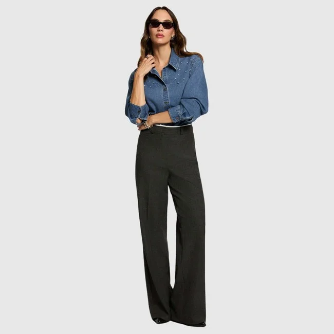 Pantalón Morgan Gris Mujer