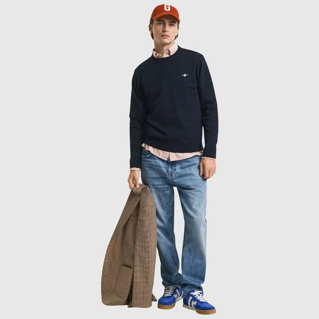 Jersey GANT Azul Marino Hombre Jersey GANT Azul Marino Hombre
