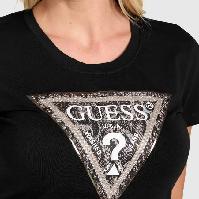 Camiseta Guess Negra Mujer