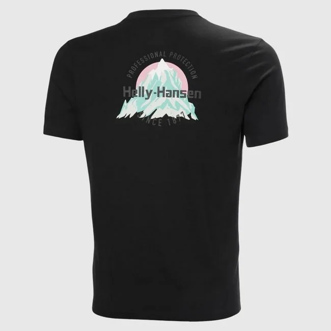 Camiseta Helly Hansen Negra Hombre Camiseta Helly Hansen Negra Hombre