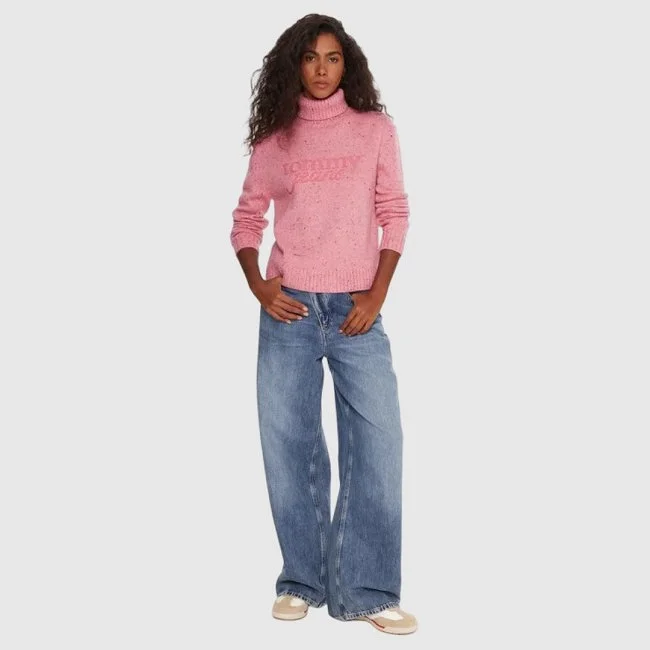 Jersey Tommy Hilfiger Rosa Mujer Jersey Tommy Hilfiger Rosa Mujer