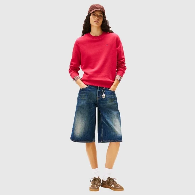 Sudadera Tommy Hilfiger Fuscia Mujer Sudadera Tommy Hilfiger Fuscia Mujer