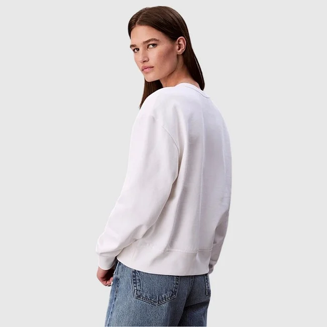 Sudadera Calvin Klein Blanca Mujer Sudadera Calvin Klein Blanca Mujer