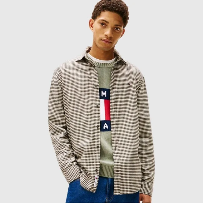 Camisa Tommy Hilfiger Cuadros Hombre Camisa Tommy Hilfiger Cuadros Hombre