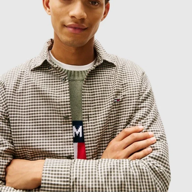 Camisa Tommy Hilfiger Cuadros Hombre Camisa Tommy Hilfiger Cuadros Hombre
