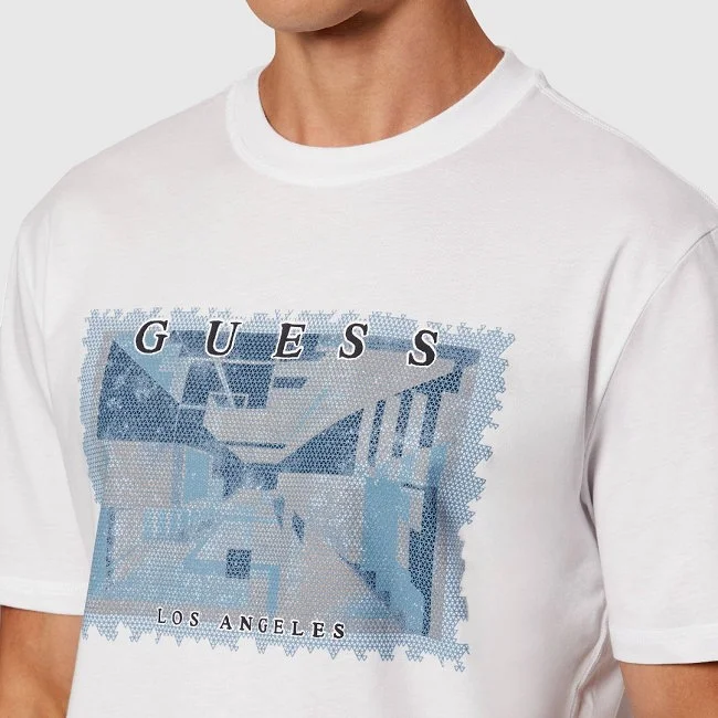Camiseta Guess Blanca Hombre Camiseta Guess Blanca Hombre