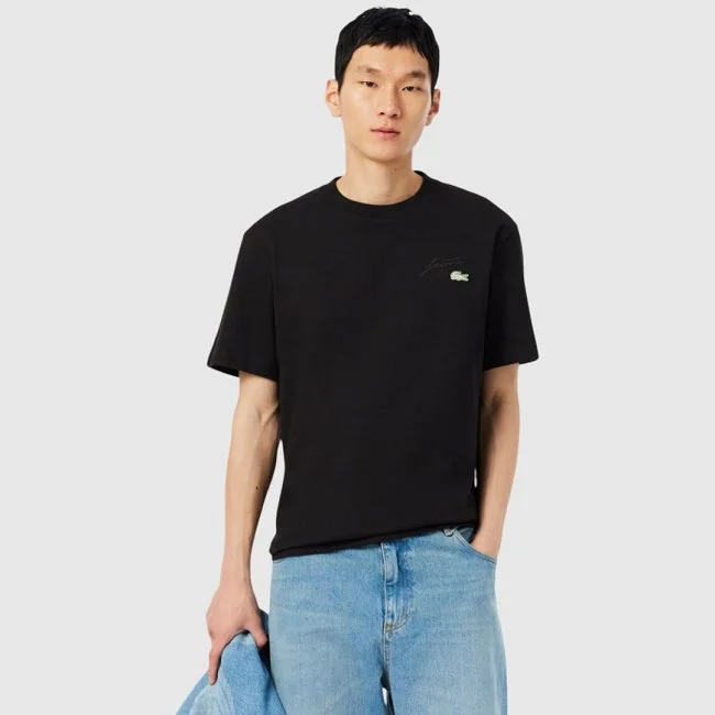 Camiseta Lacoste Negra Hombre Camiseta Lacoste Negra Hombre