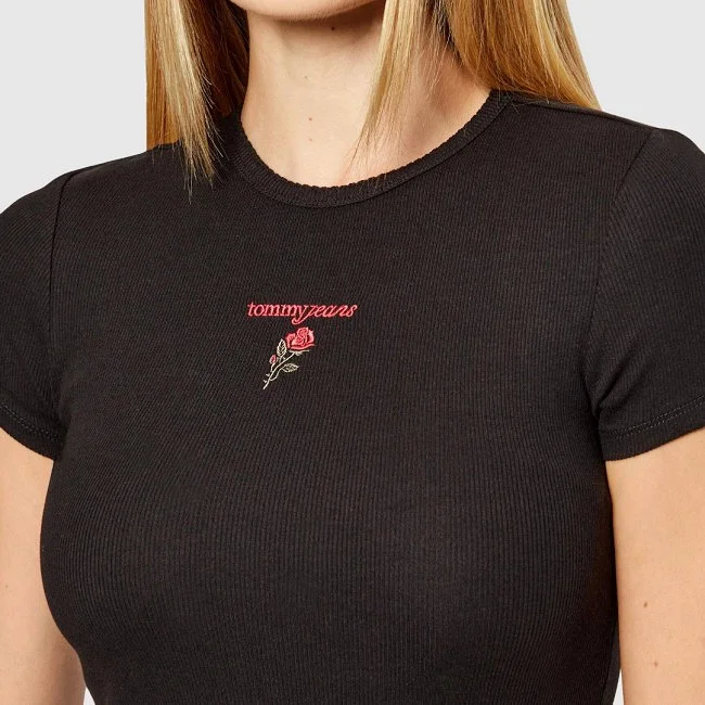 Camiseta Tommy Hilfiger Negra Mujer