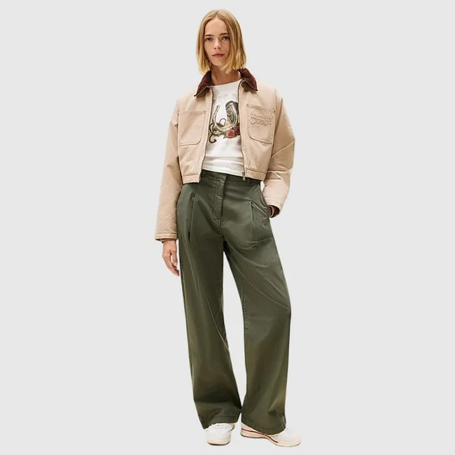 Pantalón Tommy Hilfiger Verde Mujer