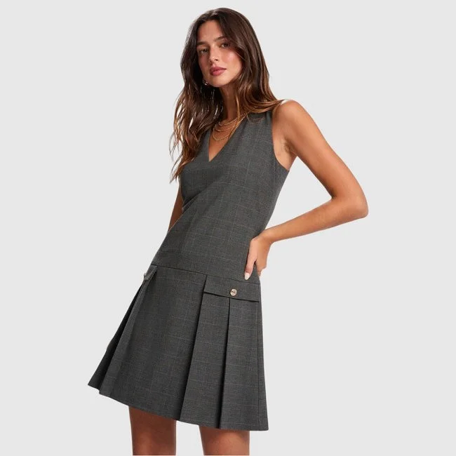 Vestido Morgan Gris Mujer