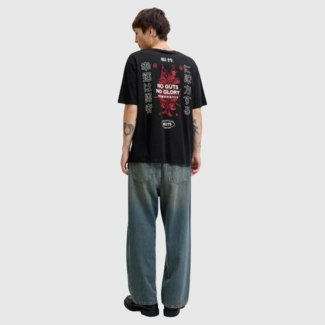 Camiseta Jack & Jones Negra Hombre Camiseta Jack & Jones Negra Hombre