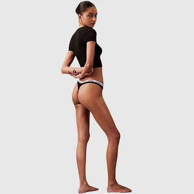 Tanga Calvin Klein Negro Mujer 2