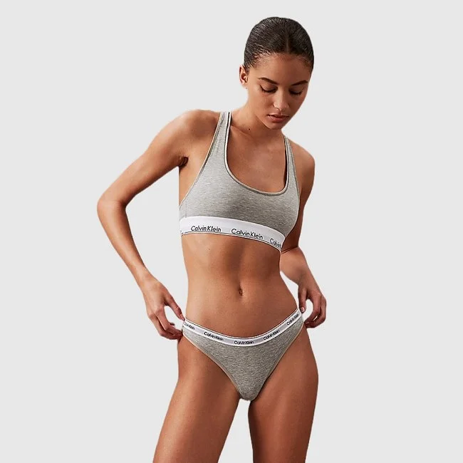 Tanga Calvin Klein Gris Mujer