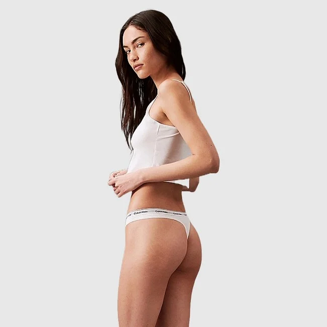 Tanga Calvin Klein Blanco Mujer